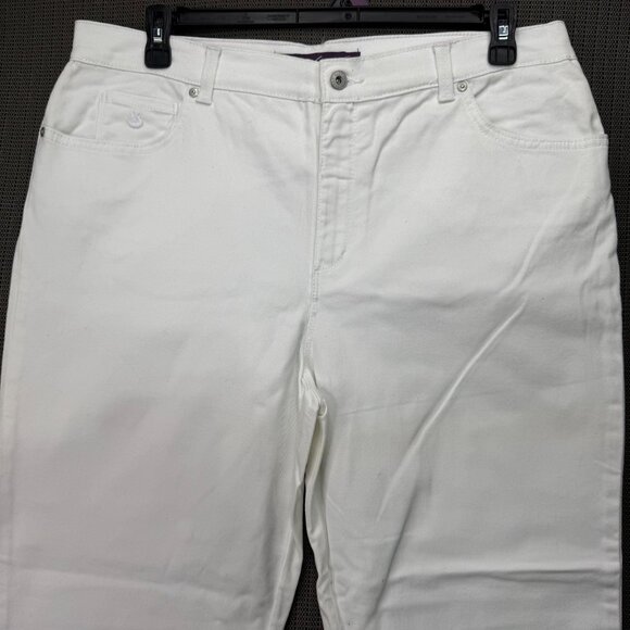 Gloria Vanderbilt Amanda Women's Size 16 White Classic Fit High Rise Straight Le - Picture 3 of 11